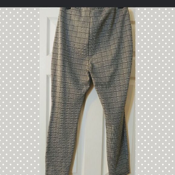 Women's Checkered Pants in Grey & Black Size L EUC by JustFab - Picture 2 of 6